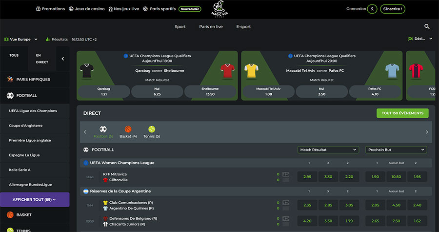 magicwin casino paris sportifs